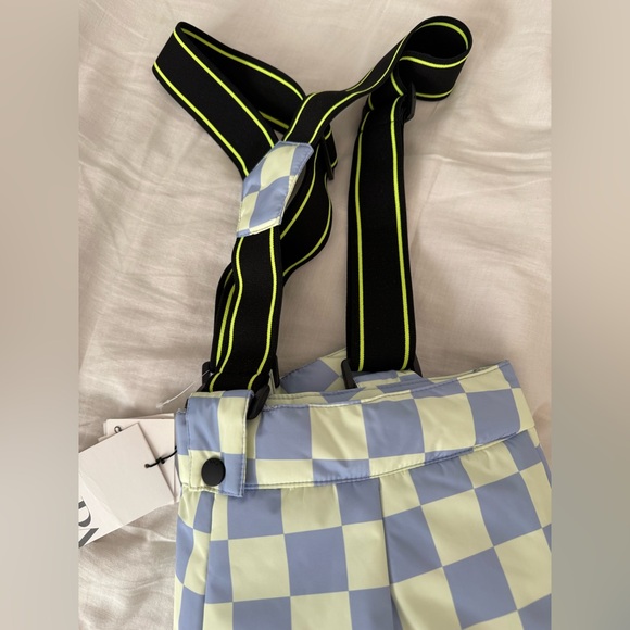 Zara  checkerboard water resistant pants with straps - Picture 9 of 11
